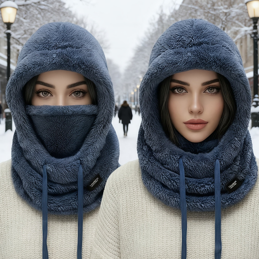 Unisex Winter Balaclava Sturmhaube Fleece Halstuch Kapuzenmütze mit Mundschutz