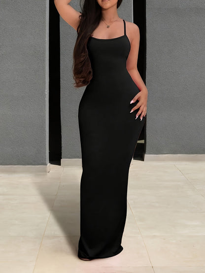 Damen Abendkleid mit Rücken Schnürung – Elegantes Maxi Kleid für besondere Anlässe