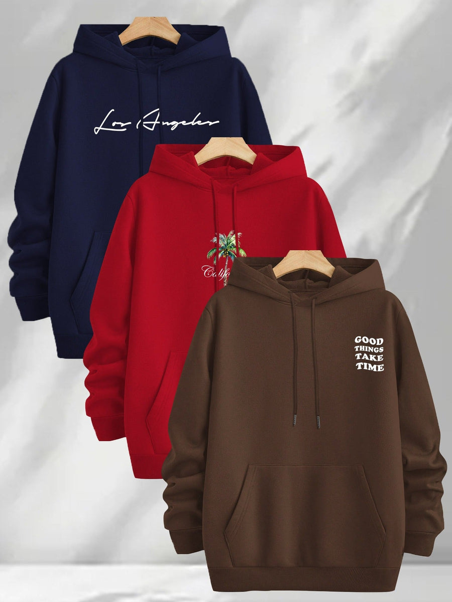 Unisex Hoodie mit Grafikdruck, Kängurutasche und Kapuze