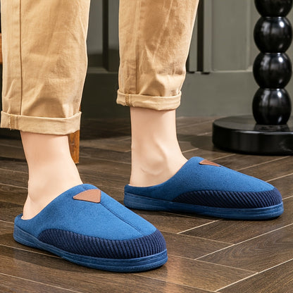 Herren Hausschuhe, gefüttert, rutschfeste Sohle, bequemer Schlupfschuh für Zuhause