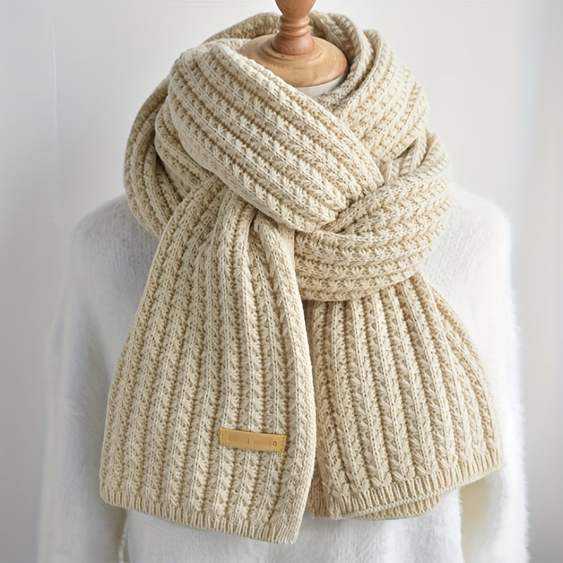 Unisex Winter Strickschal Gerippt Weich Warm Winter Accessoire in verschiedenen Farben