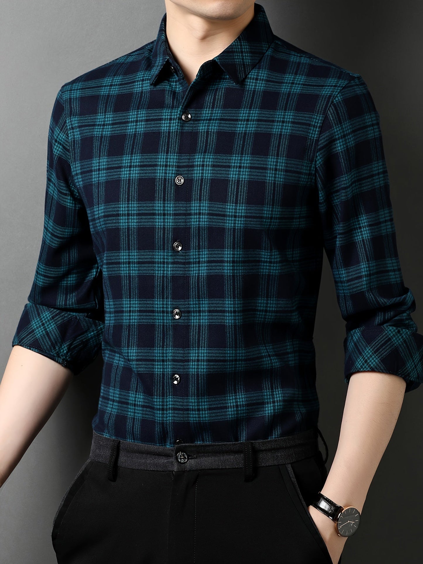 Herren Karohemd Modern Fit – Elegantes Business und Freizeit Hemd