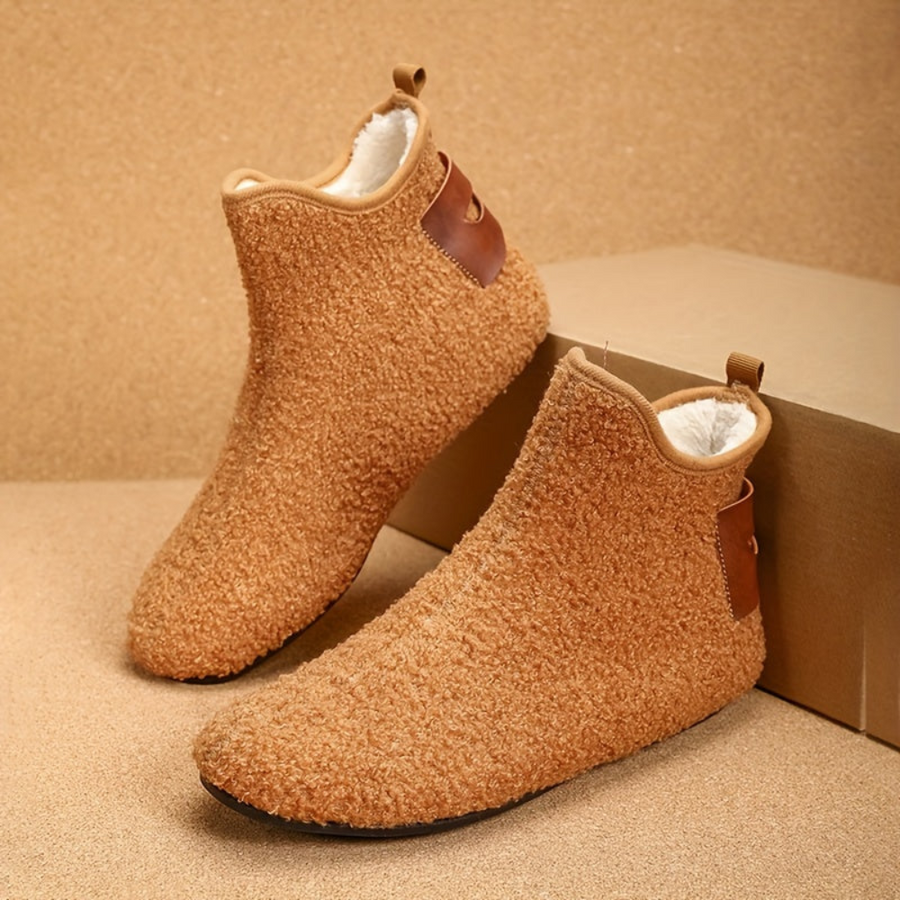 Unisex Winter Hausschuhe Plüsch Stiefeletten Warm Gefütterte Hausstiefel