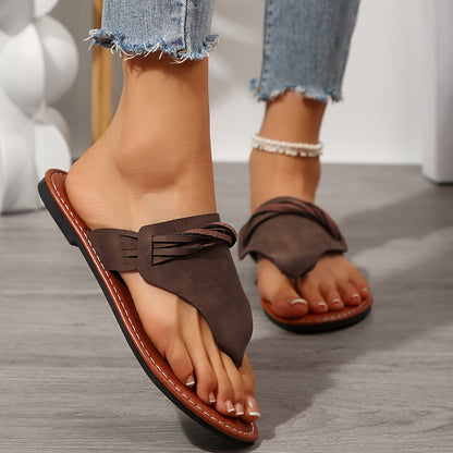 Damen Zehentrenner Sandalen mit modischem Design für Sommer und Freizeit