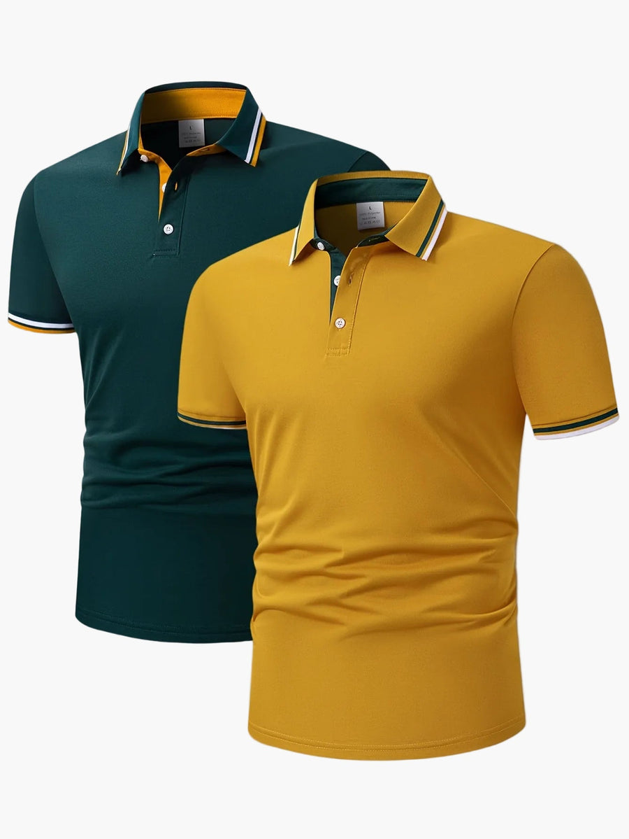 Herren Polo Shirt Set – Klassischer Freizeitstil für Alltag & Büro, 2er-Pack