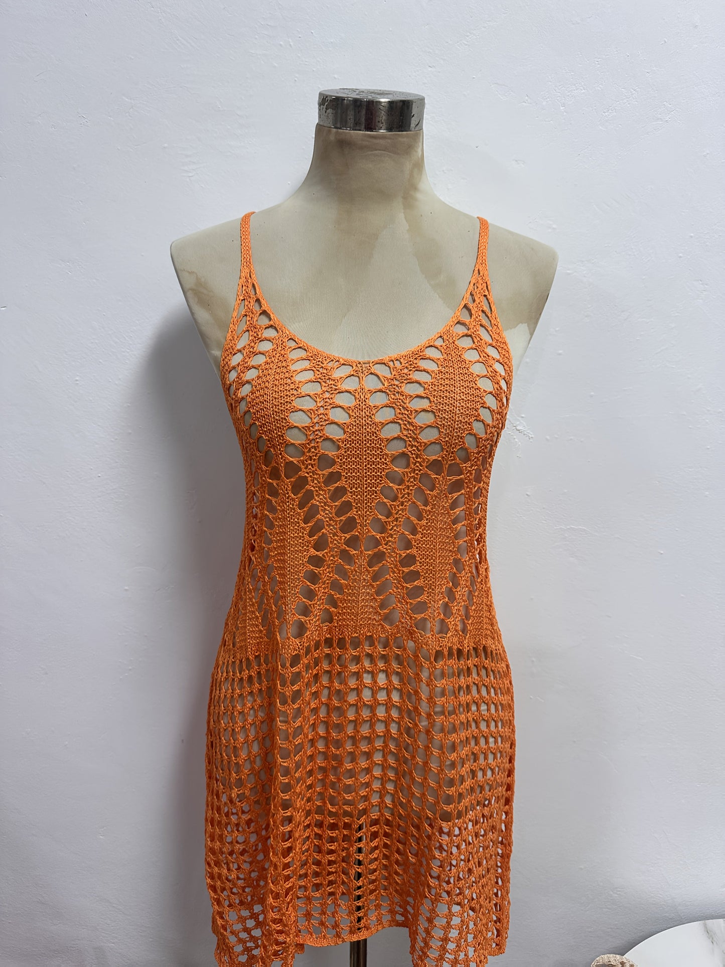 Damen Häkel-Strandkleid Bikini Cover-Up – Boho Stil für Strand und Pool