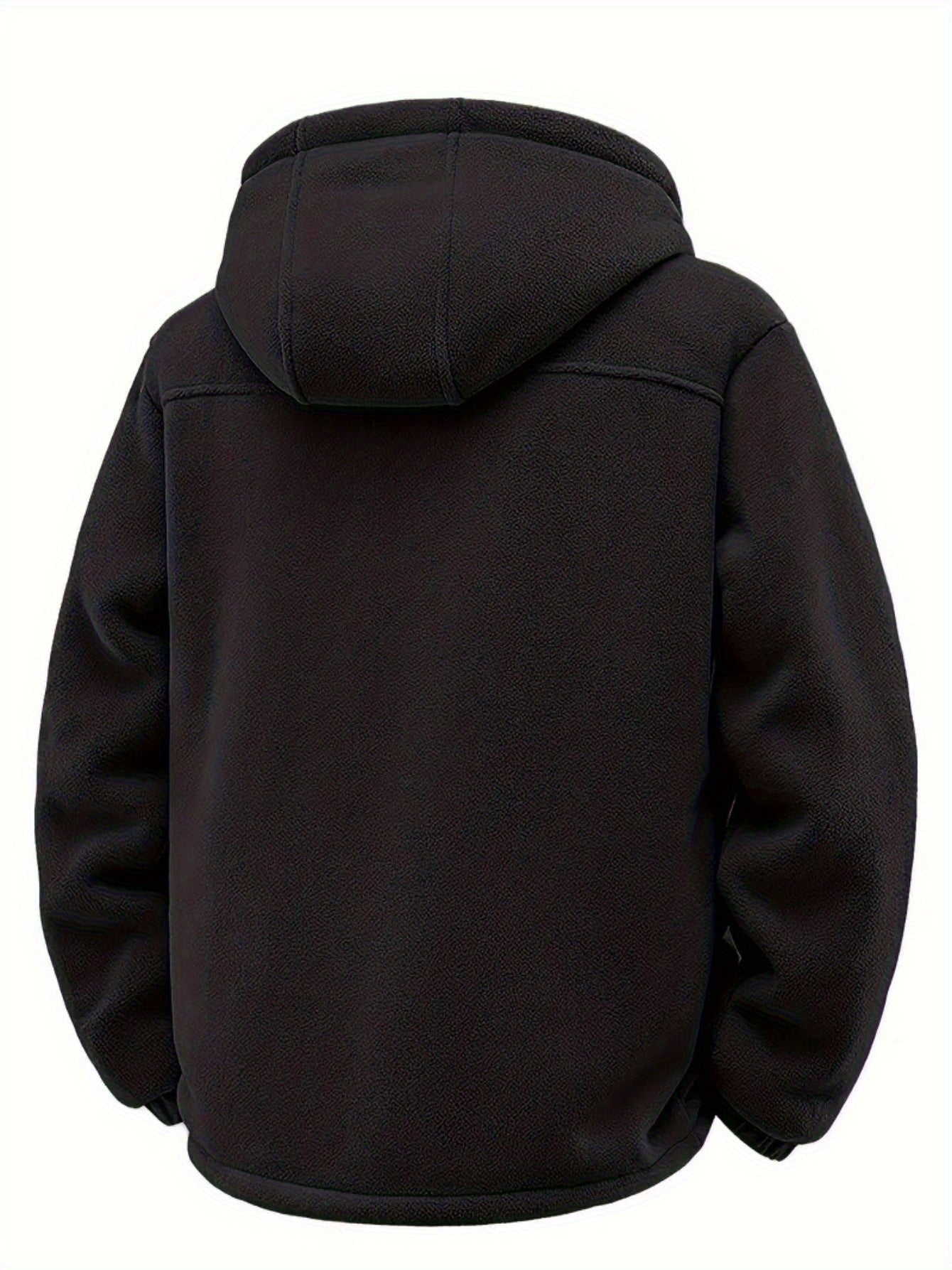 Herren Gefütterte Kapuzenjacke aus Fleece mit Reißverschluss