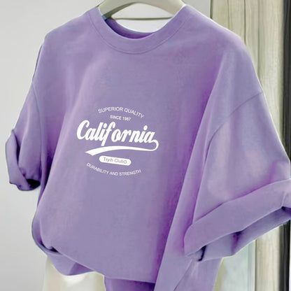 Damen Oversize T-Shirt mit California Print – Lässiger Streetwear-Stil