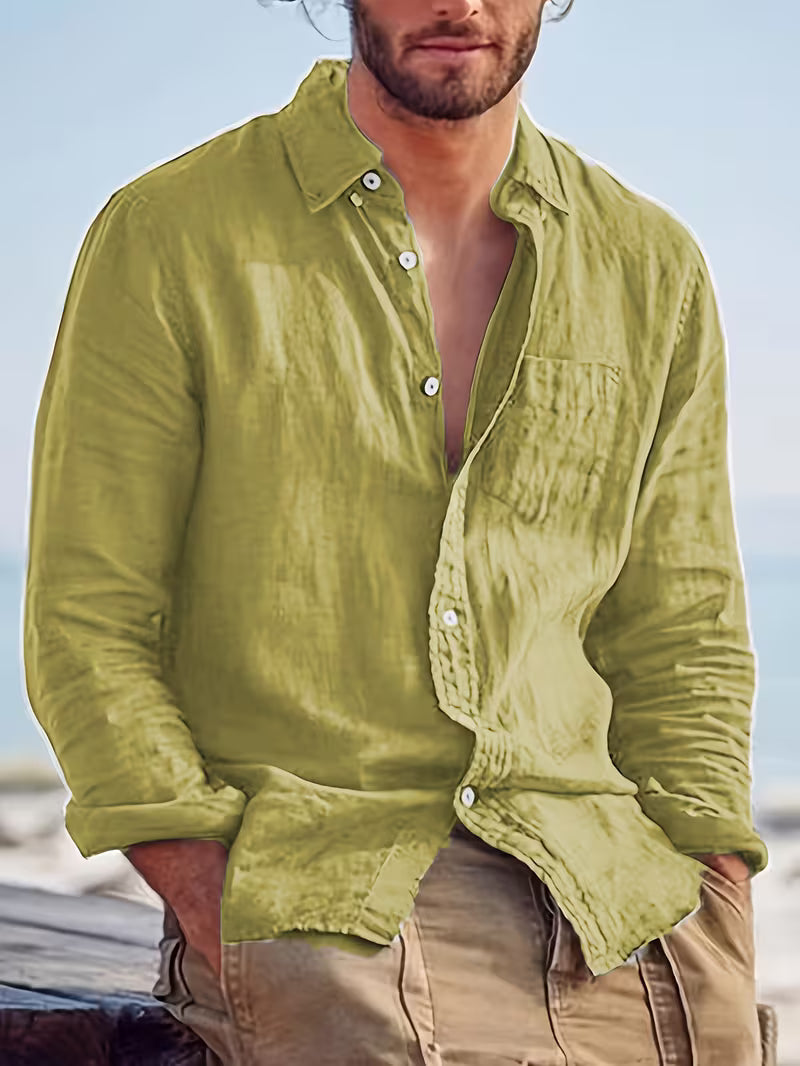 Herren Freizeithemd mit Knopfleiste – Lässiger Stil für Alltag und Freizeit