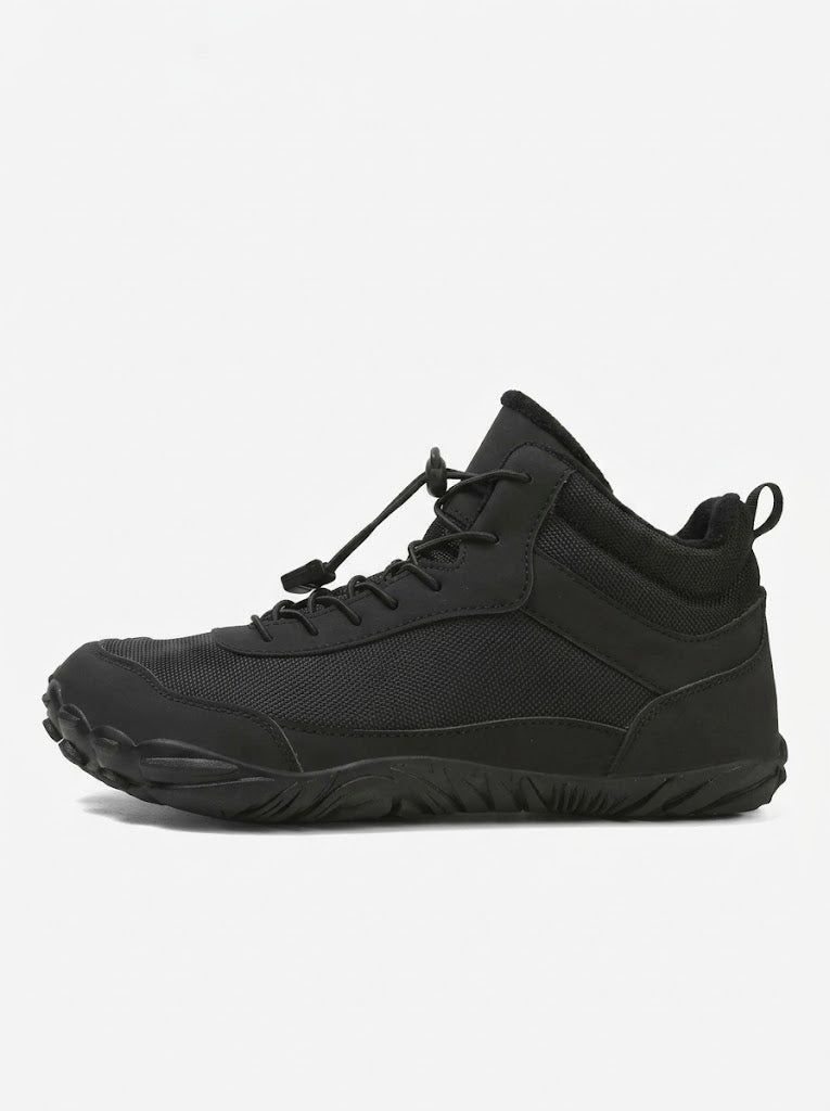 Unisex mid-cut veterschoenen, grijs, met profielzool