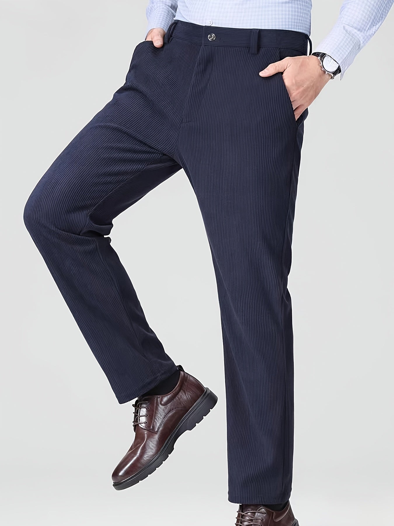 Herren Cordhose Regular Fit – klassische Freizeithose mit feinem Cordmuster
