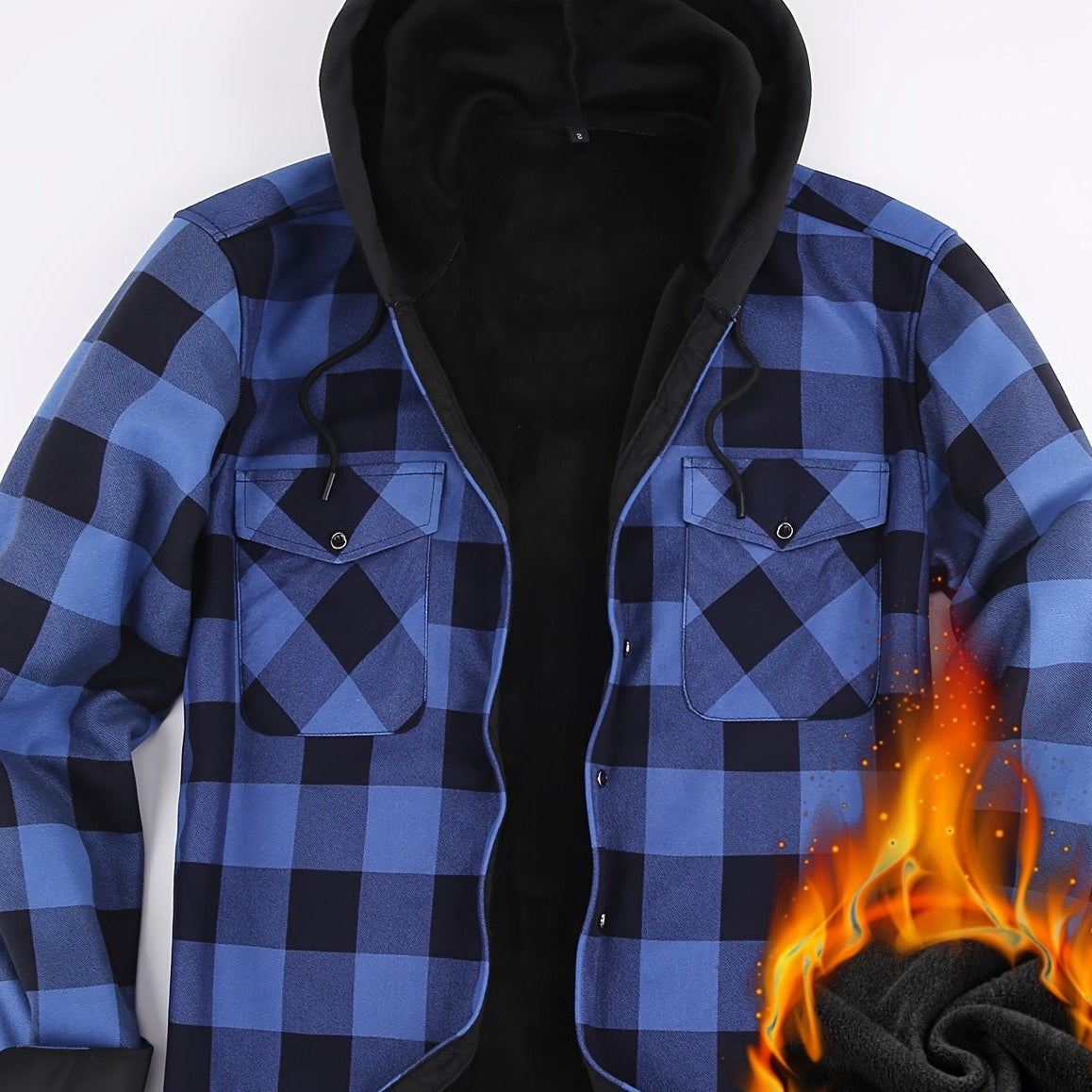 Herren Karo Hemdjacke mit Kapuze – Wärmende Freizeitmode für Outdoor und Alltag