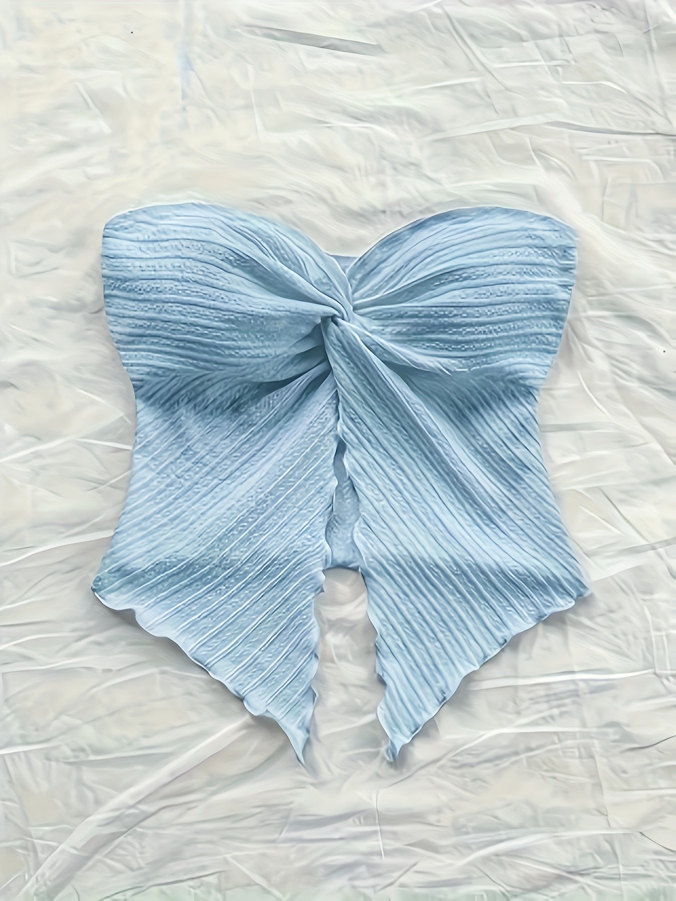 Damen Bandeau Top Schleifen-Design Modisch Party & Freizeit