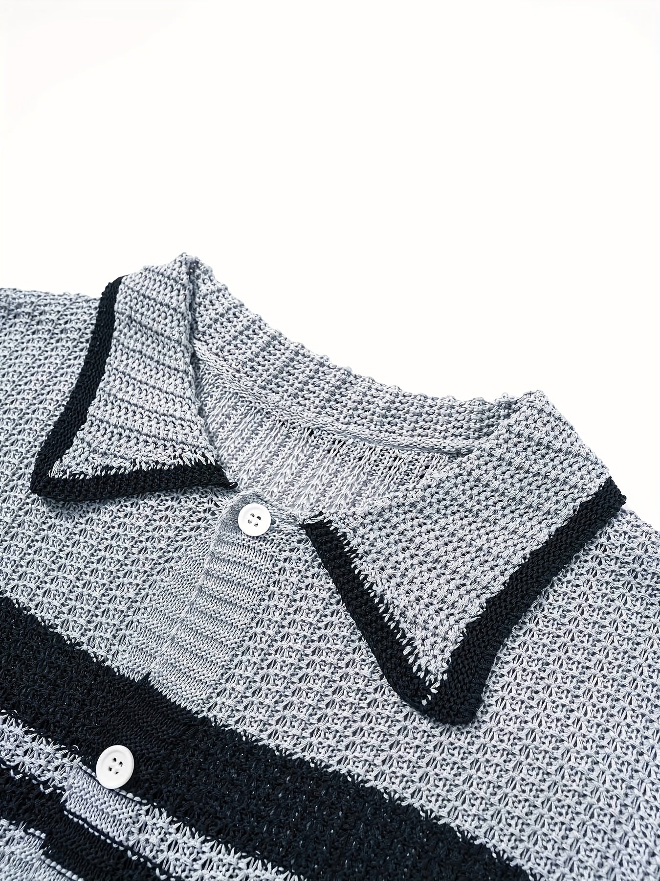 Herren Strick-Poloshirt im Retro-Look für Freizeit und Urlaub