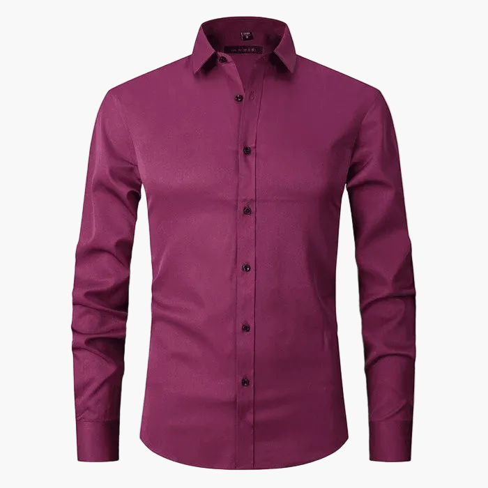 Herren Business-Hemd Slim Fit – Elegantes Knitterfreies Langarmhemd für Büro & Freizeit