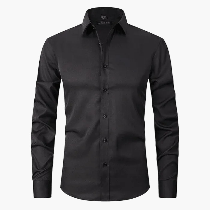 Herren Business-Hemd Slim Fit – Elegantes Knitterfreies Langarmhemd für Büro & Freizeit