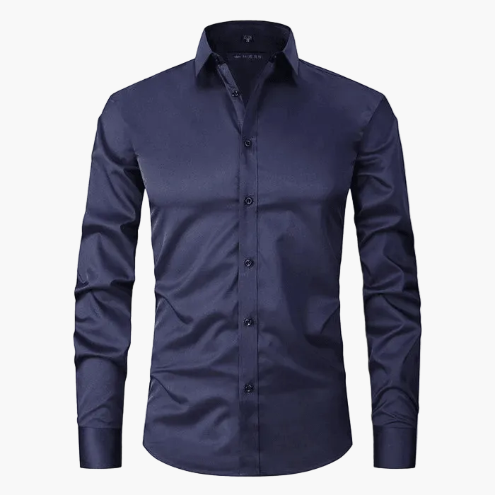 Herren Business-Hemd Slim Fit – Elegantes Knitterfreies Langarmhemd für Büro & Freizeit