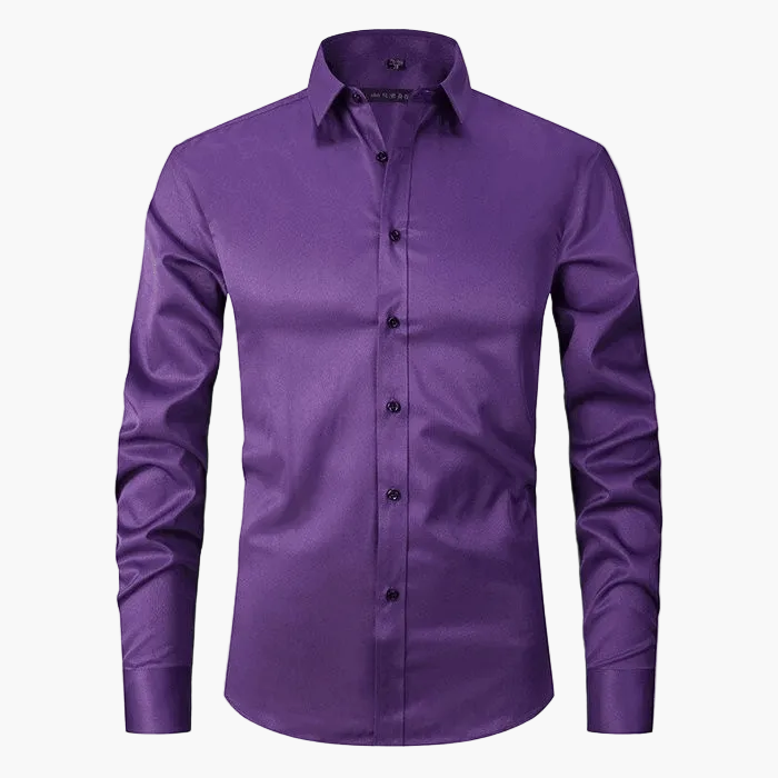 Herren Business-Hemd Slim Fit – Elegantes Knitterfreies Langarmhemd für Büro & Freizeit