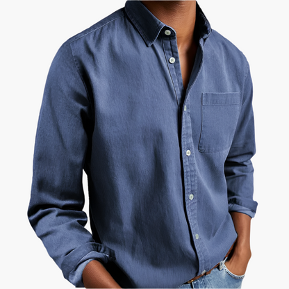 Herren Freizeithemd mit Button-Down-Kragen – Zeitloses, Vielseitiges Langarmhemd für Alltag und Büro