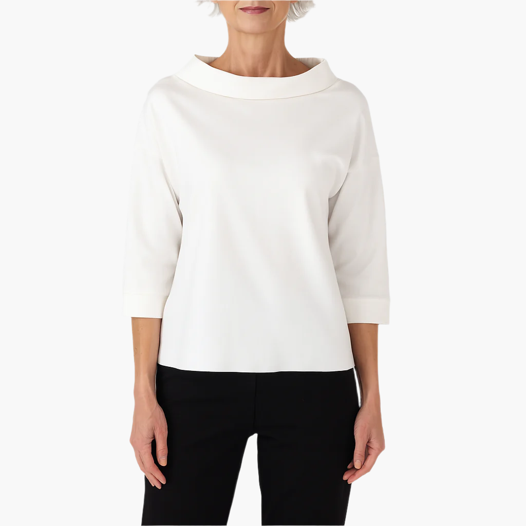 Damen Elegantes Oberteil mit Stehkragen – Stilvolles Freizeit- & Business-Shirt