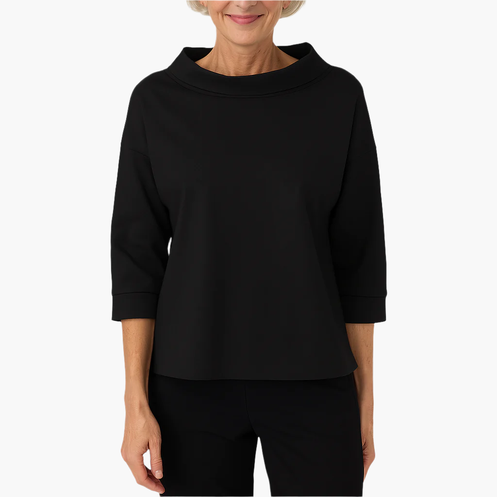 Damen Elegantes Oberteil mit Stehkragen – Stilvolles Freizeit- & Business-Shirt