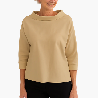 Damen Elegantes Oberteil mit Stehkragen – Stilvolles Freizeit- & Business-Shirt