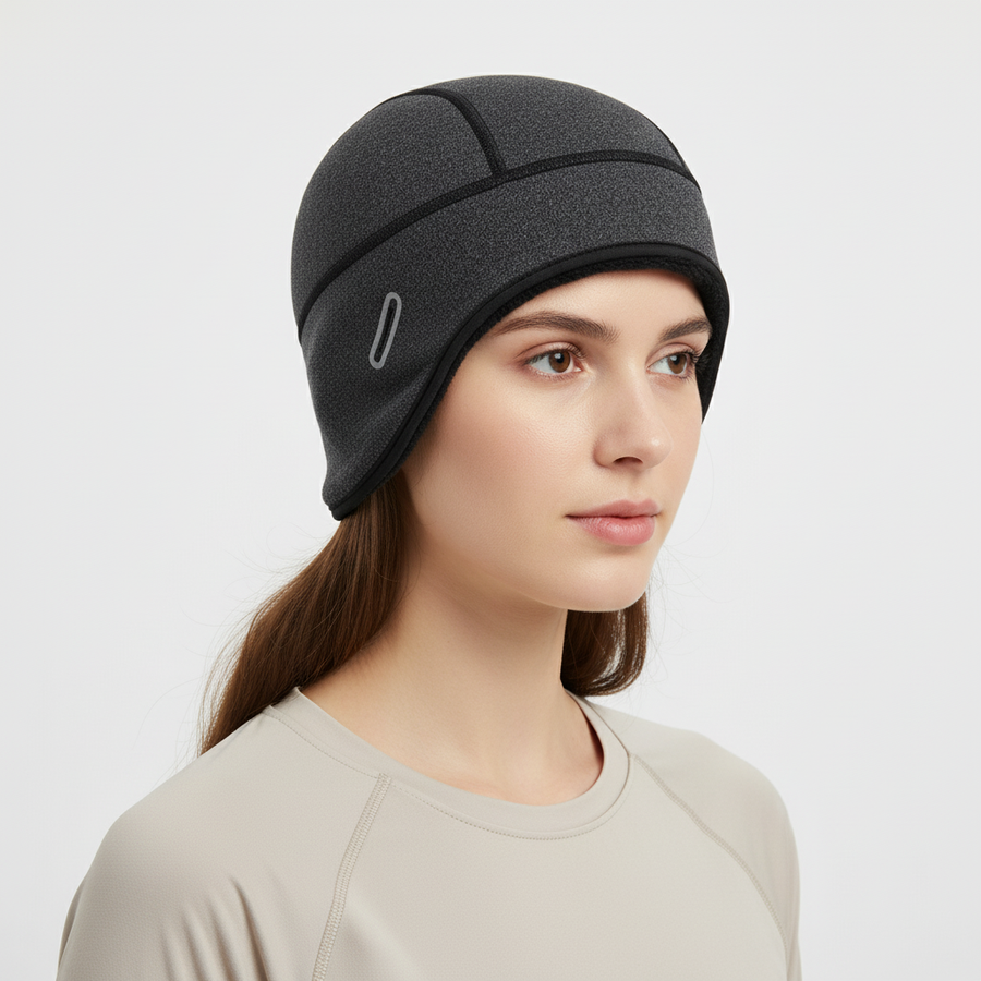 Winterse ski-jas met capuchon en ritssluiting