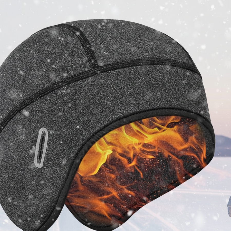 Winterse ski-jas met capuchon en ritssluiting