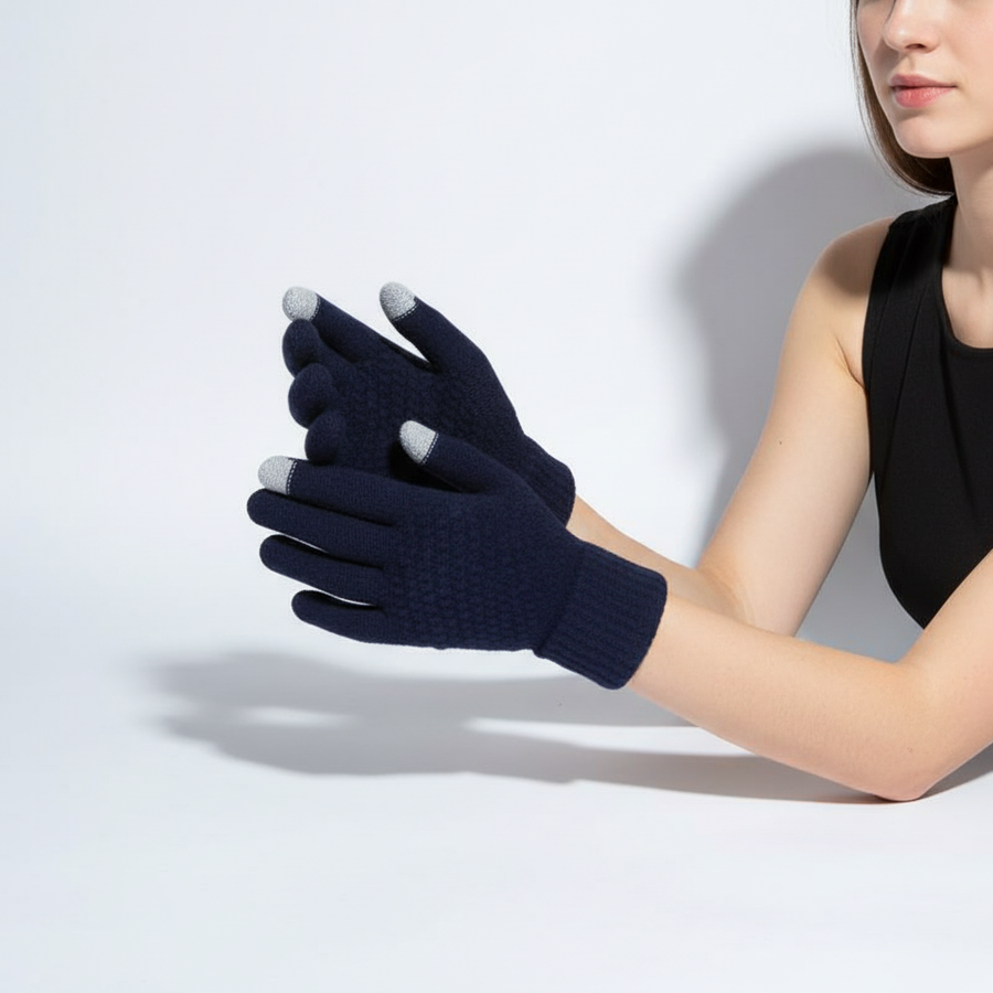 Damen Strickhandschuhe mit Touchscreen-Funktion