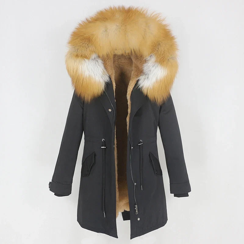 Herren Parka mit Kapuze und Fellimitat-Futter, verschiedene Farben