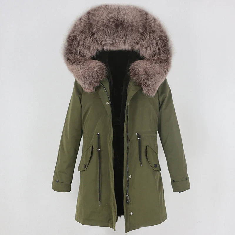 Herren Parka mit Kapuze und Fellimitat-Futter, verschiedene Farben