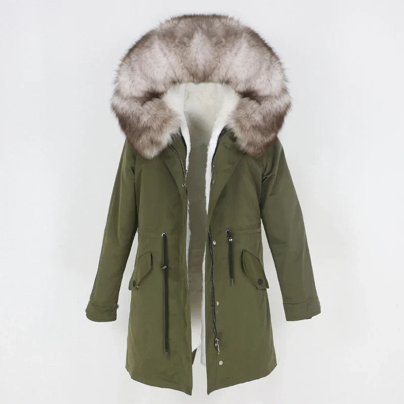 Herren Parka mit Kapuze und Fellimitat-Futter, verschiedene Farben