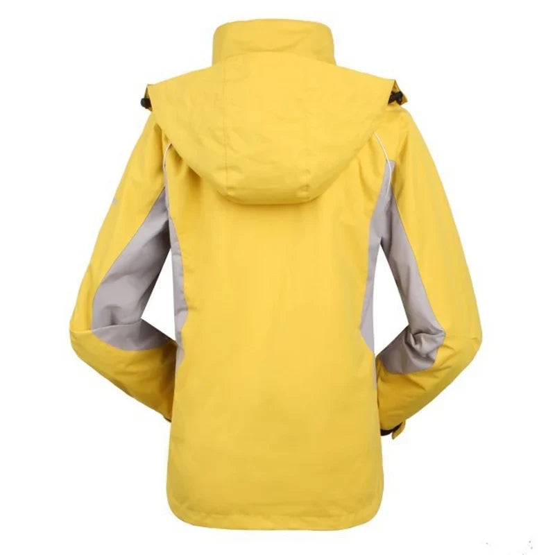 Damen 3-in-1 Outdoorjacke mit Kapuze und Fleece-Innenfutter