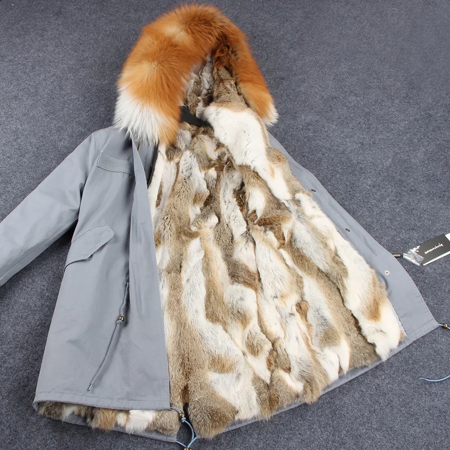 Winter Parka mit gefütterter Kapuze und weichem Futter
