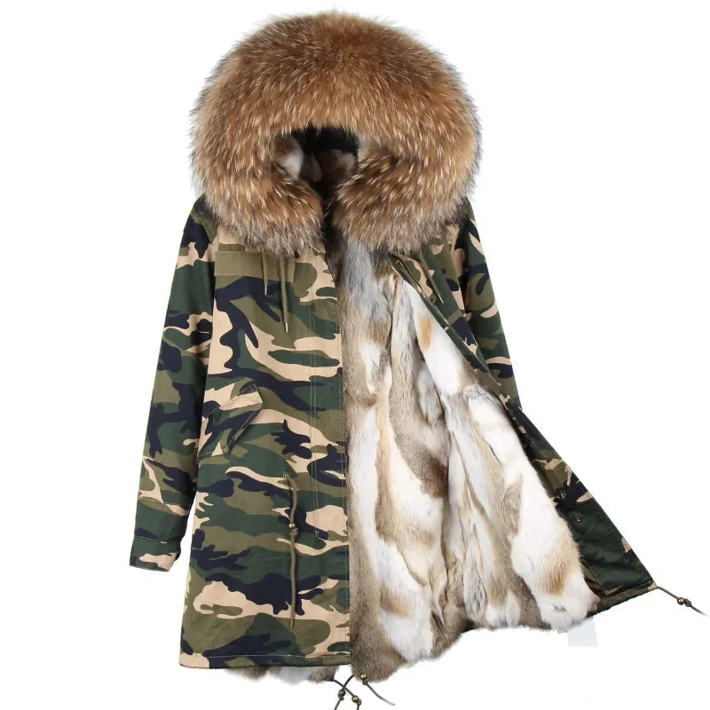 Winter Parka mit gefütterter Kapuze und weichem Futter
