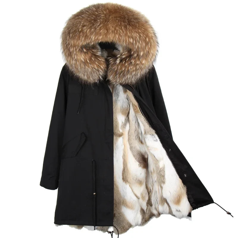Winter Parka mit gefütterter Kapuze und weichem Futter