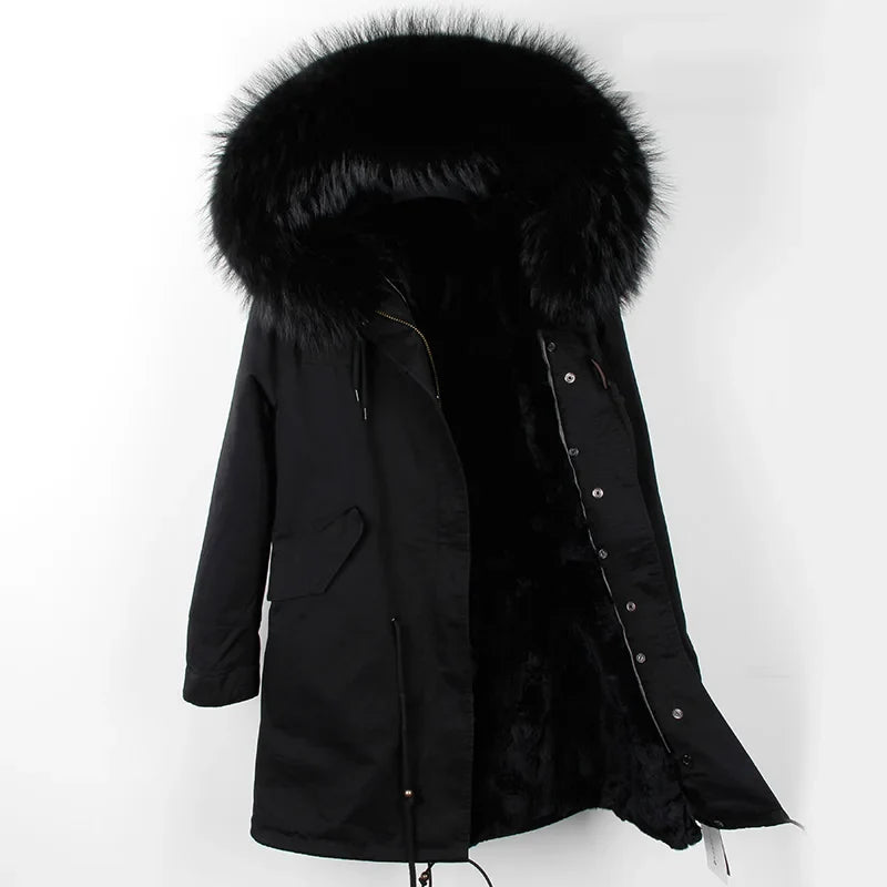 Winter Parka mit gefütterter Kapuze und weichem Futter