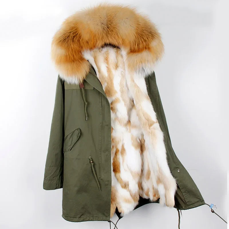 Winter Parka mit gefütterter Kapuze und weichem Futter