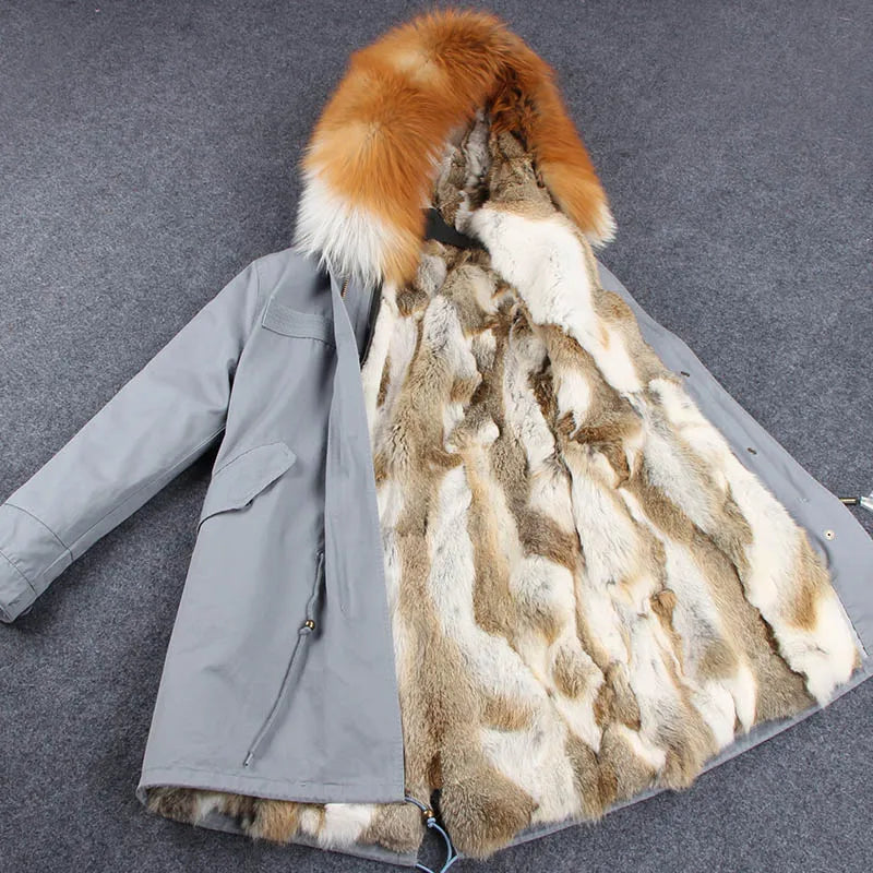 Winter Parka mit gefütterter Kapuze und weichem Futter