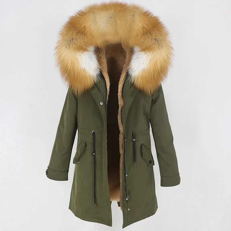 Herren Parka mit Kapuze und Fellimitat-Futter, verschiedene Farben
