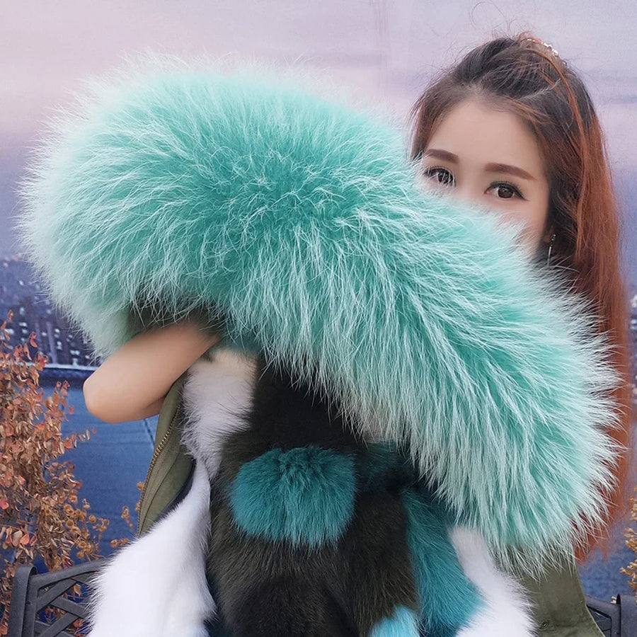 Damen Winterparka mit abnehmbarem Kunstpelzbesatz und Futter