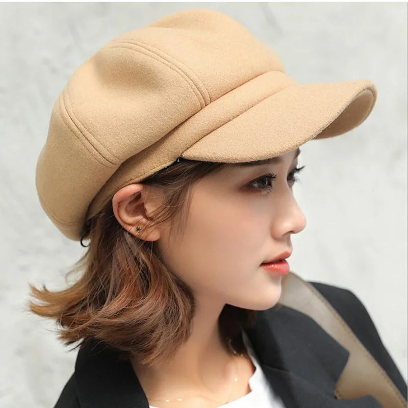 Bakkerspet voor dames, newsboy cap in verschillende kleuren