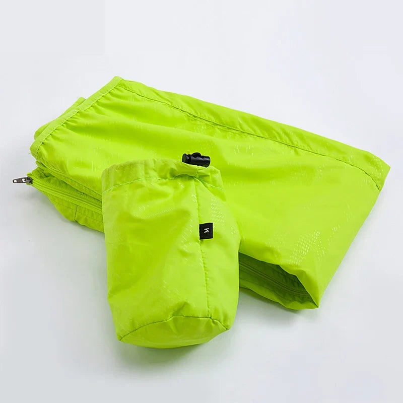 Leichte Kapuzenjacke Unisex Reißverschluss Windbreaker Atmungsaktiv Wasserabweisend Sonnenschutz Faltbar