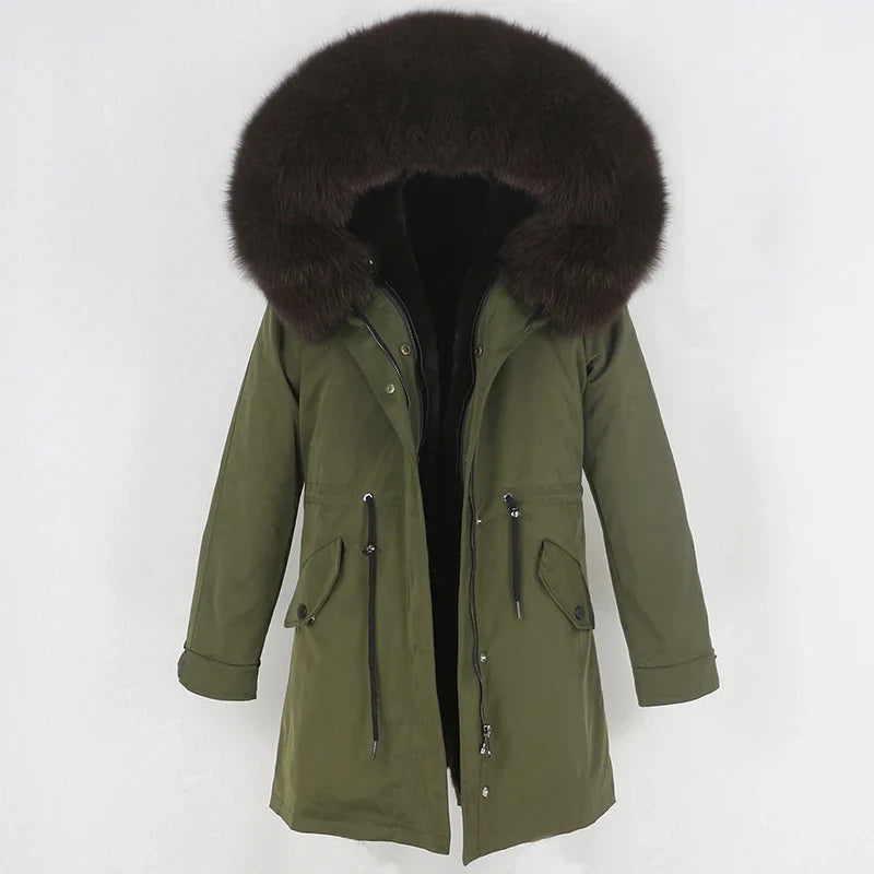 Herren Parka mit Kapuze und Fellimitat-Futter, verschiedene Farben