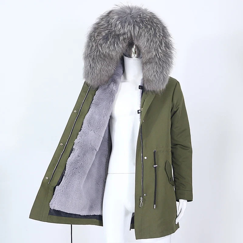 Herren Parka mit Kapuze und Fellimitat-Futter, verschiedene Farben