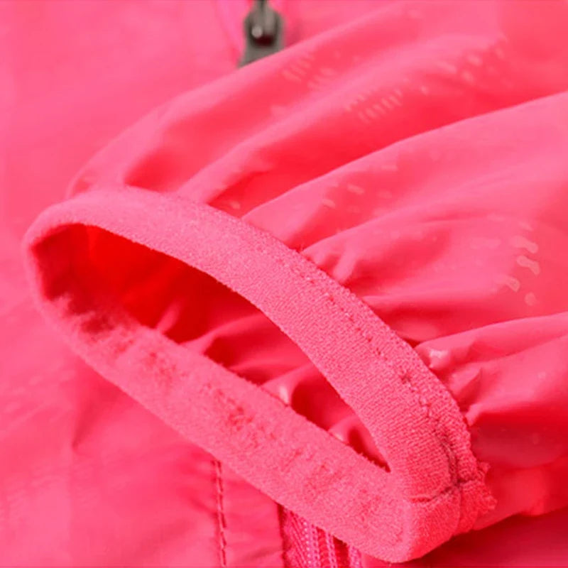 Leichte Kapuzenjacke Unisex Reißverschluss Windbreaker Atmungsaktiv Wasserabweisend Sonnenschutz Faltbar