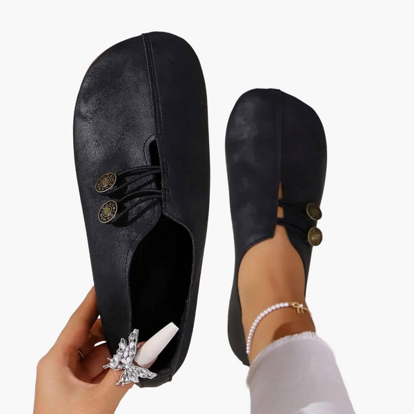 Orthopedische comfortabele damesschoenen voor dagelijks gebruik met knoopsluiting – Flexibel en licht voor dagelijks gebruik en reizen