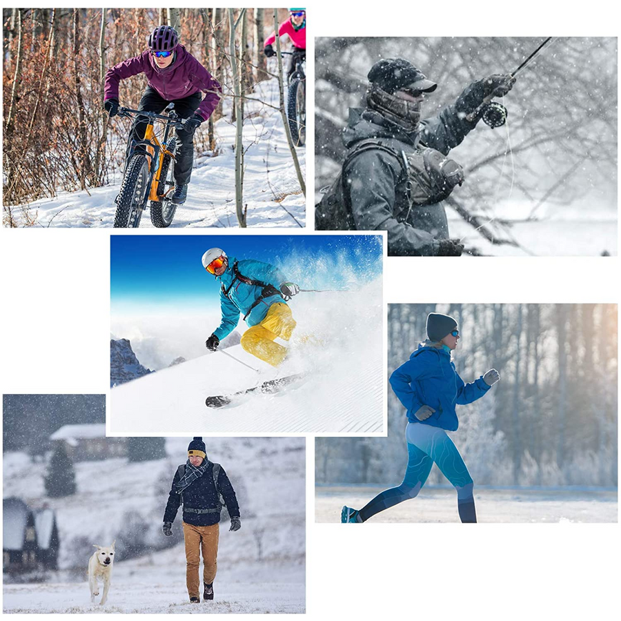 Gebreide beaniemuts met klep en warme colsjaal, winterset