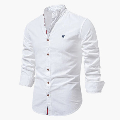 Herren Freizeithemd Regular Fit Stehkragen – Klassischer Stil für Alltag & Business