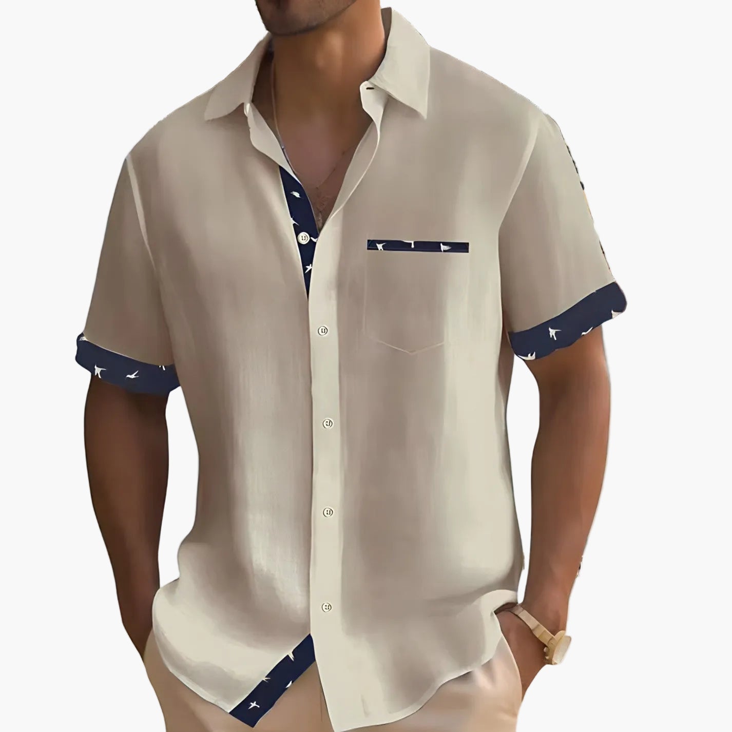 Herren Freizeit Hemd im modernen Streetwear-Stil – Kurzarm, ideal für Alltag & Sommer